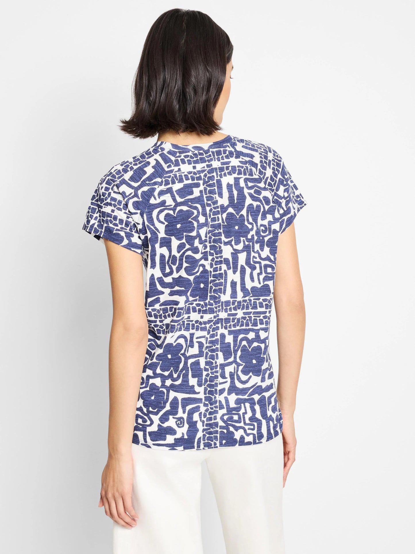 NZT Floret Blues Crew Neck Tee