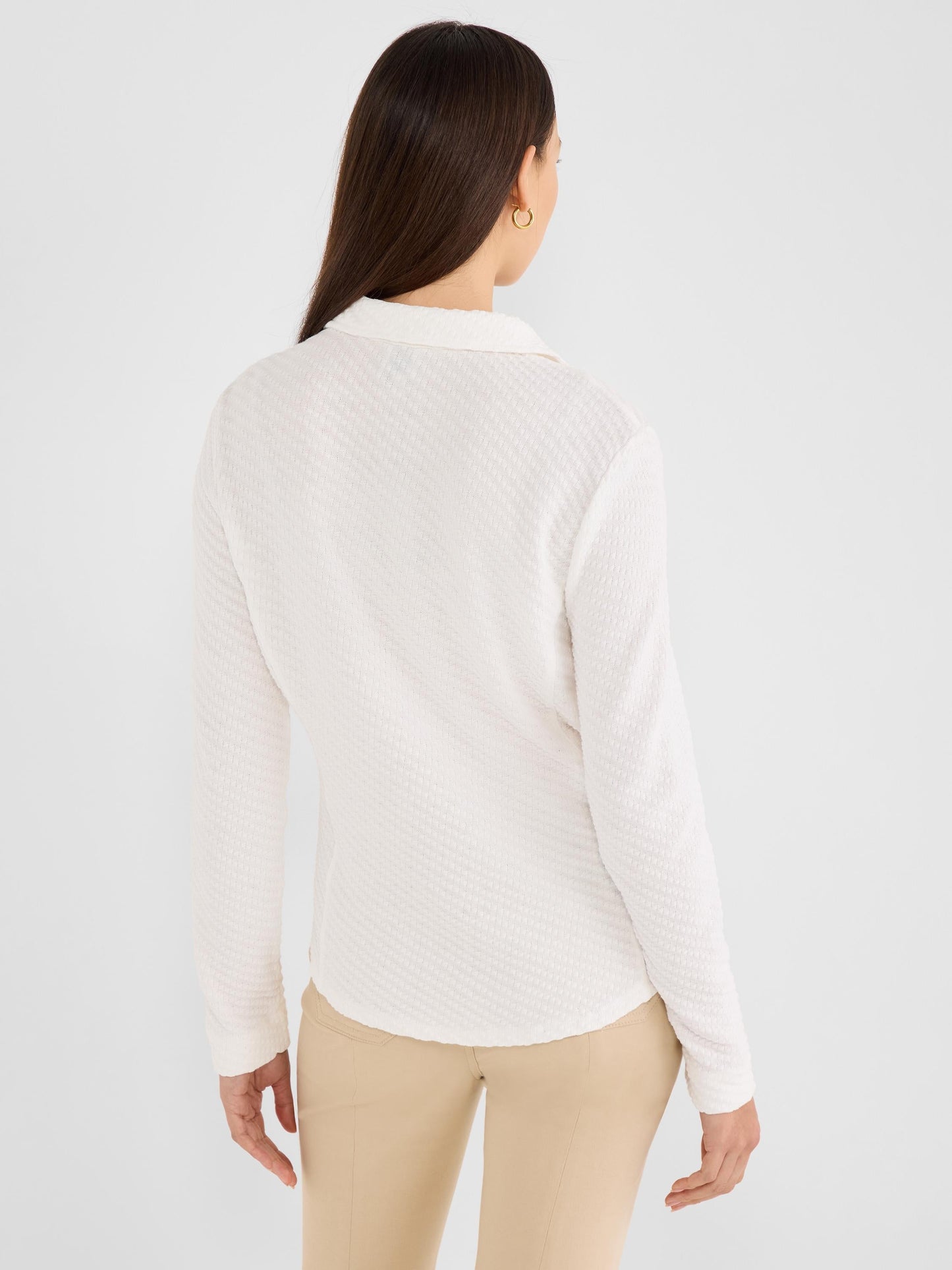 Textured Stitch Knit Shirt