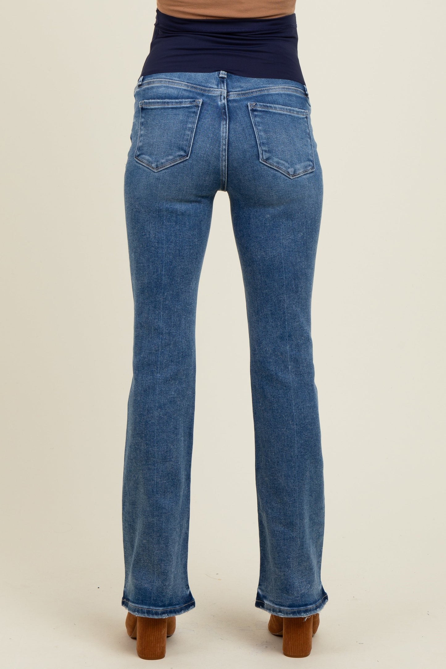 Navy Classic Bootcut Maternity Jeans