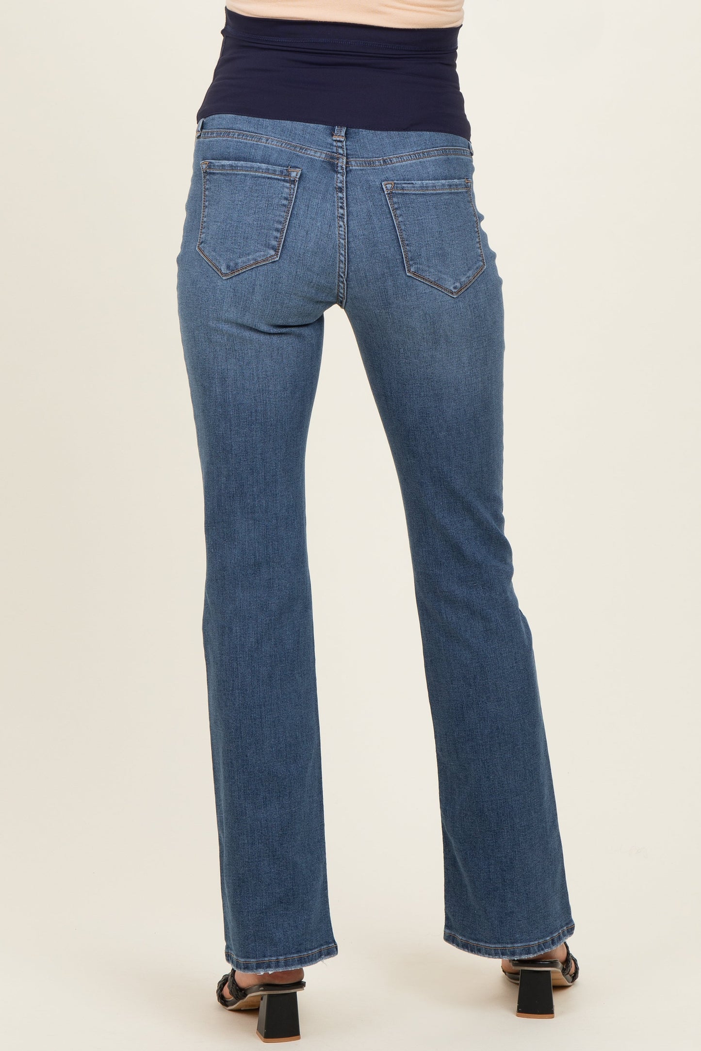 Medium Wash Maternity Boot Cut Jeans