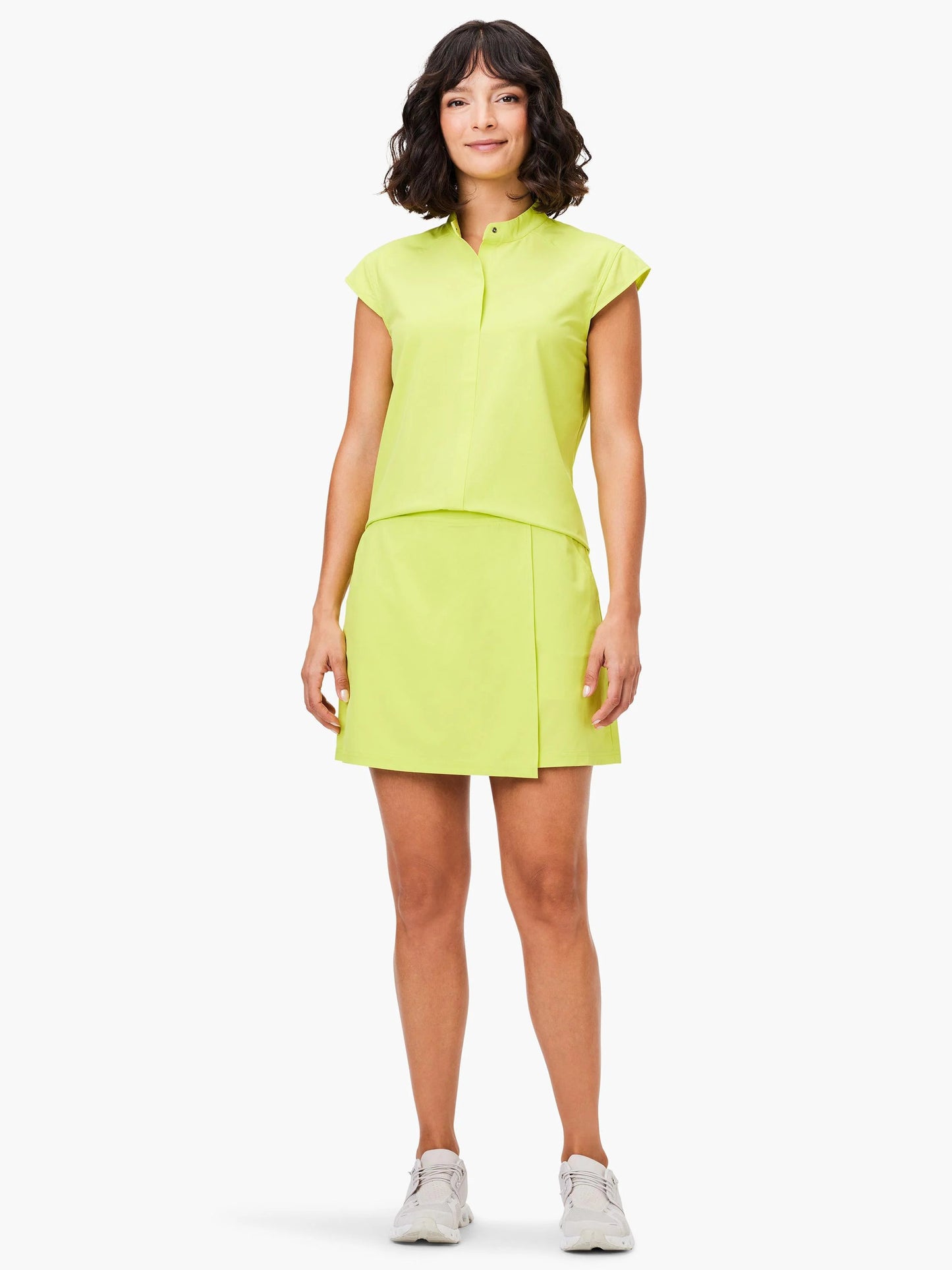 Tech Stretch Faux Wrap Skort