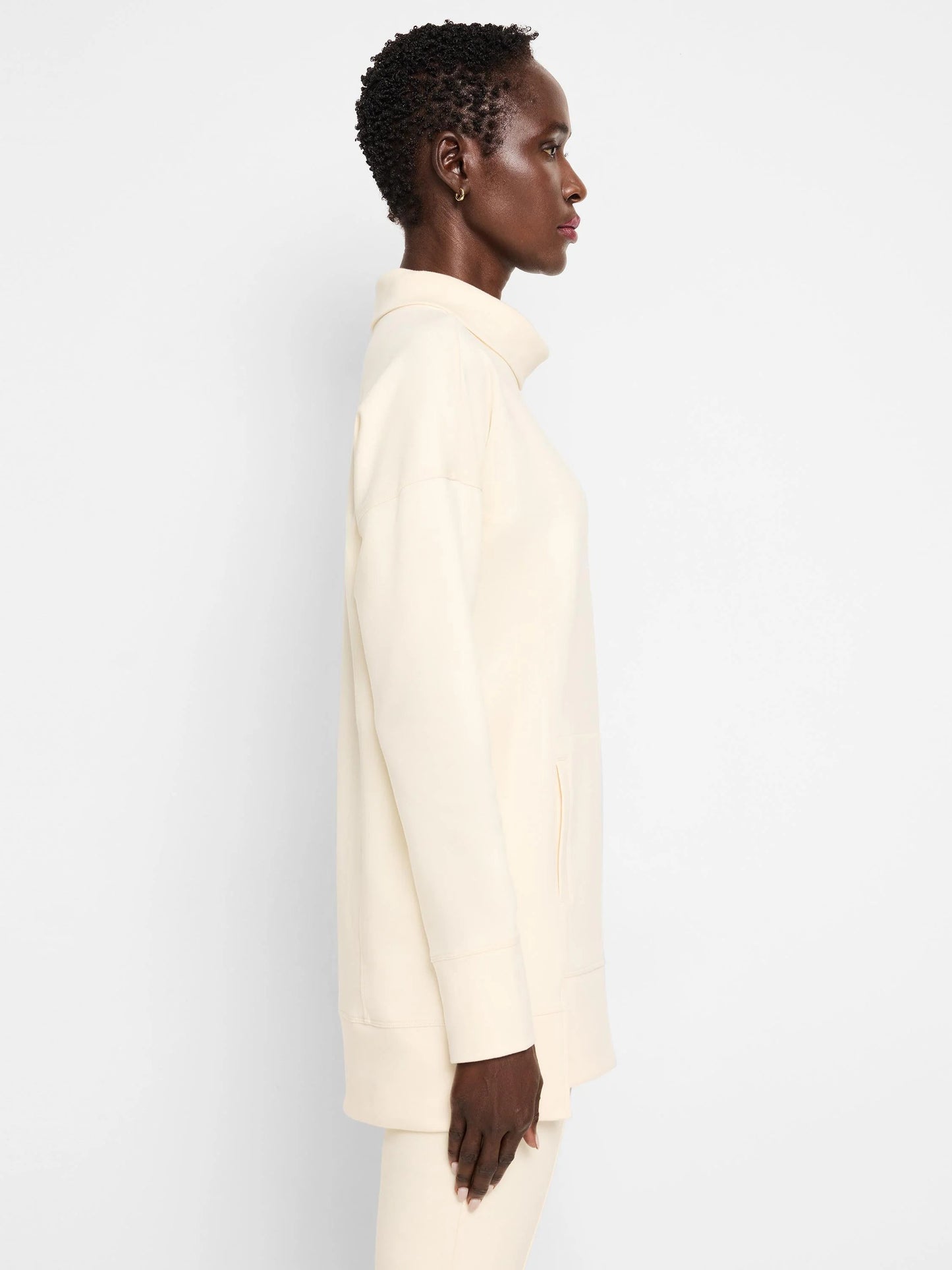 Seamed Scuba Funnel Neck Tunic