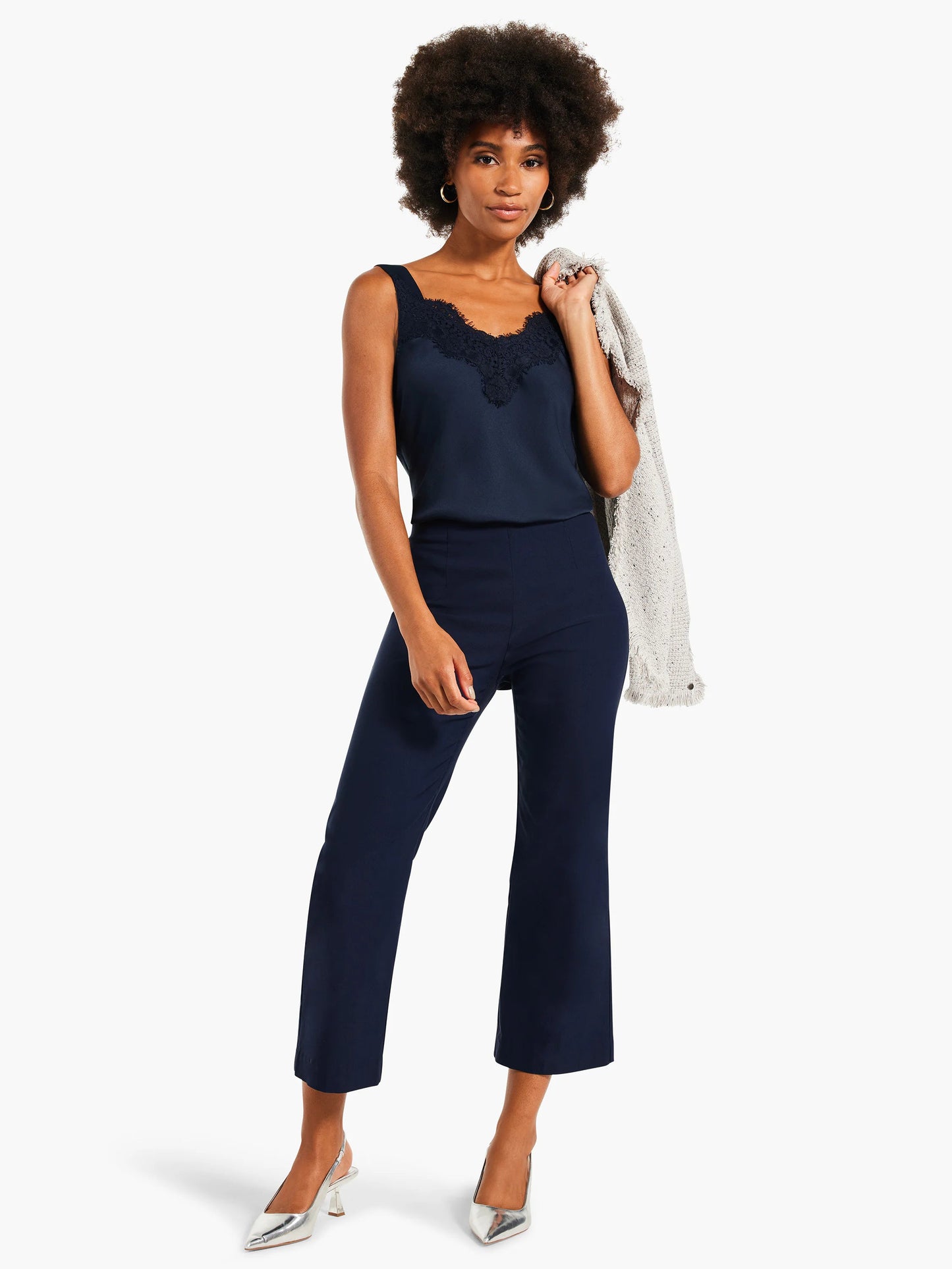 Polished Wonderstretch Wide-Leg Crop Pant