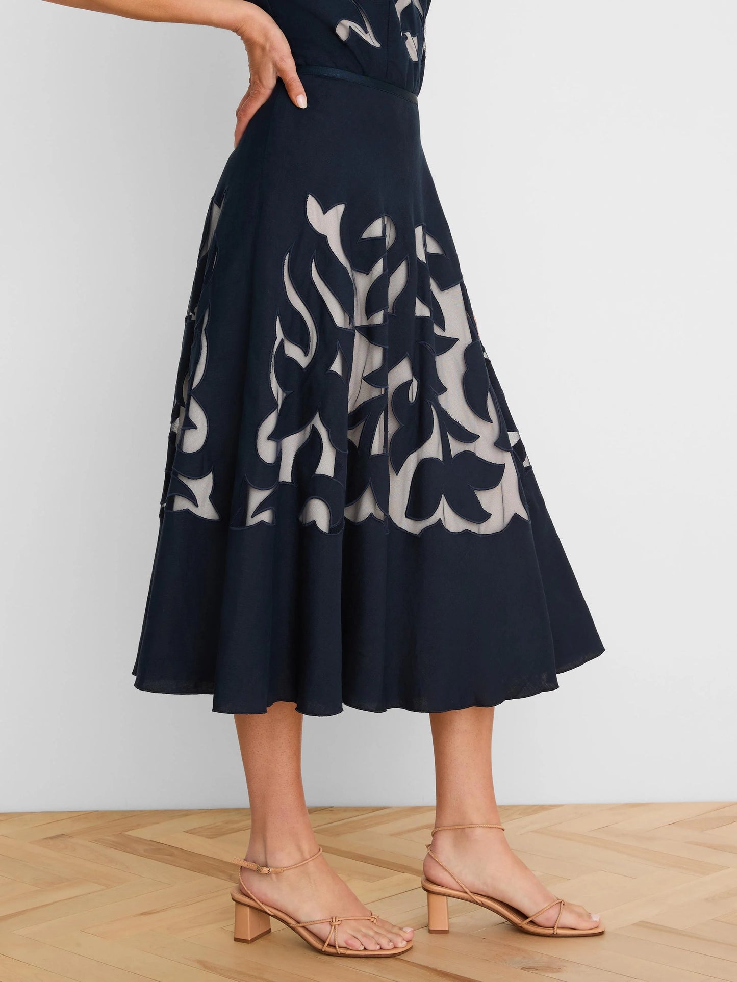 Gold Label Antibes Linen Cut Out Skirt