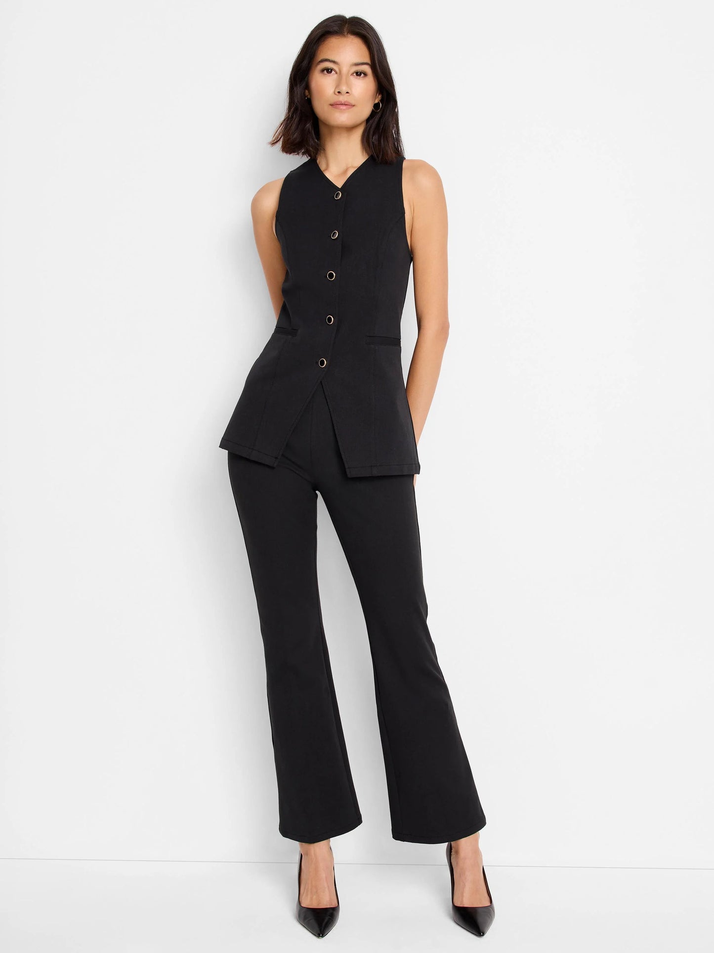 Bootcut Cotton Bi-Stretch Pull On Ankle Pant