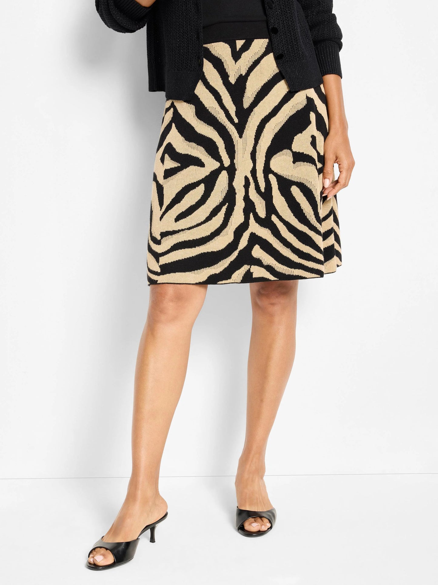 Animal Jacquard Knit Skirt