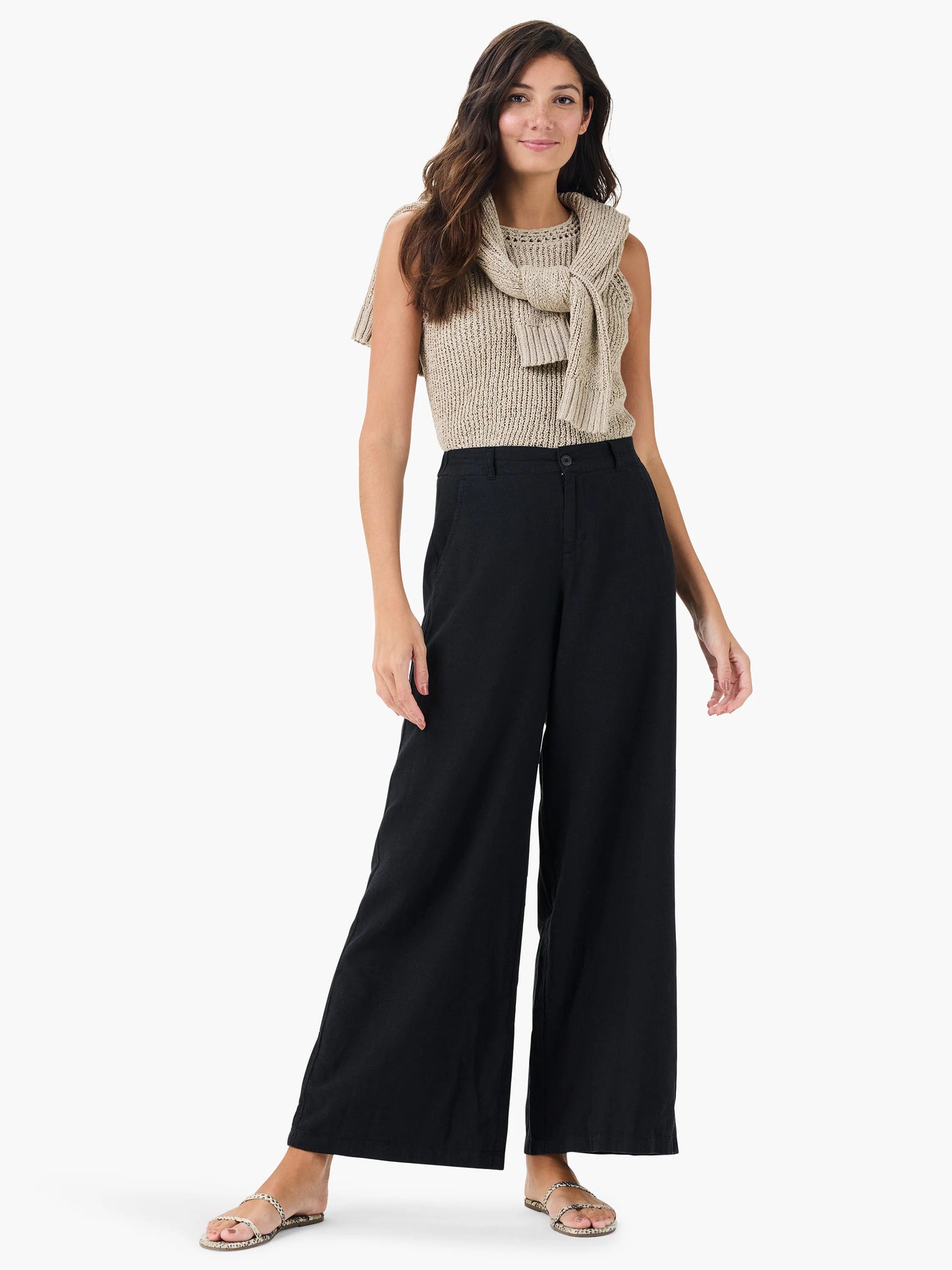Rumba Linen Wide Leg Trouser