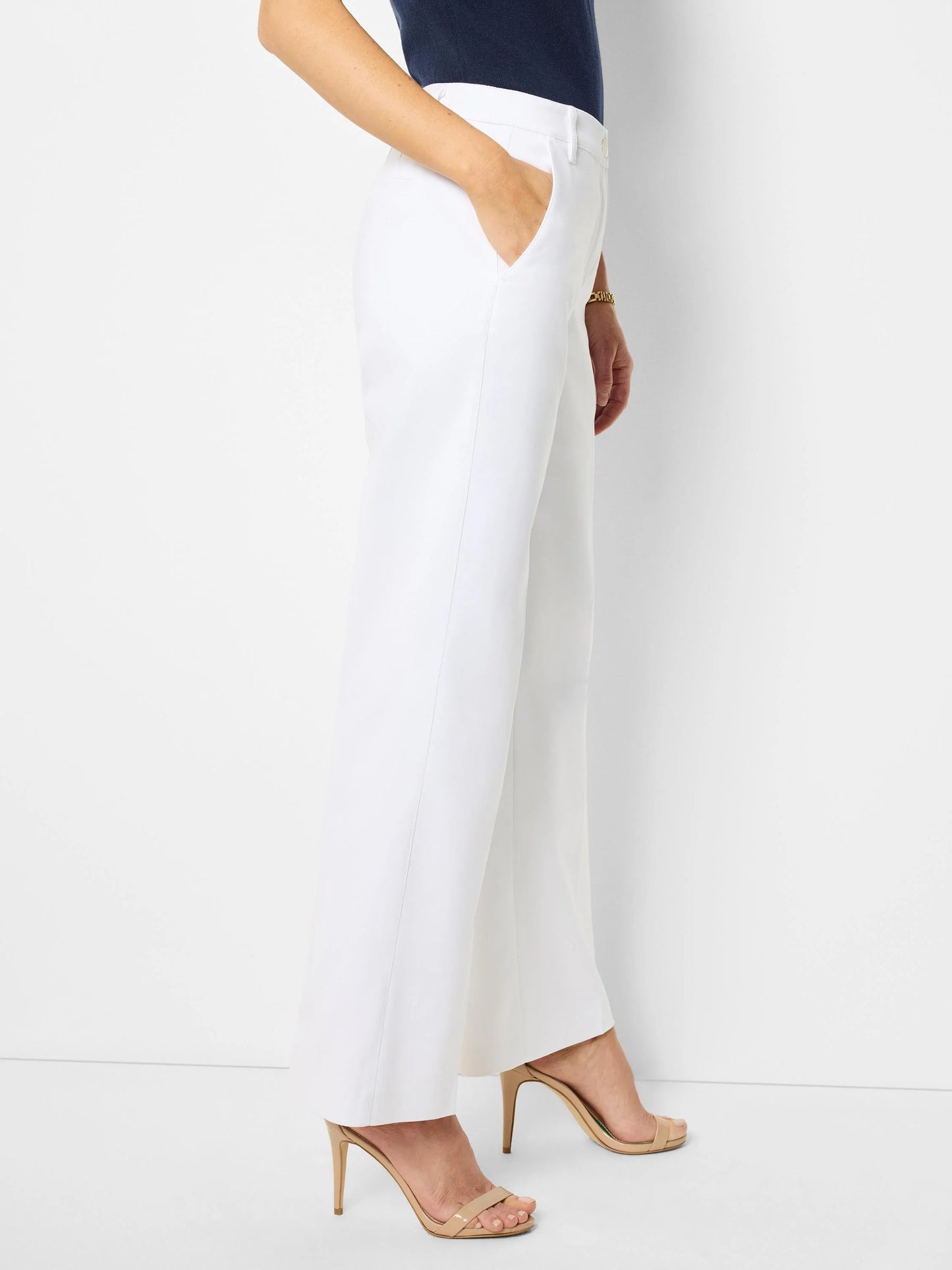 Seasonless Cotton Wide-Leg Trouser