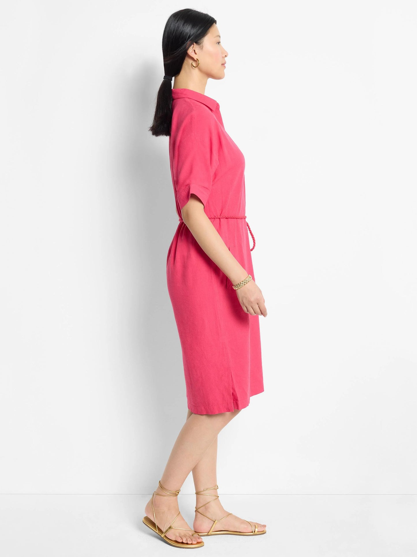 Rumba Linen Belted Devon Dress