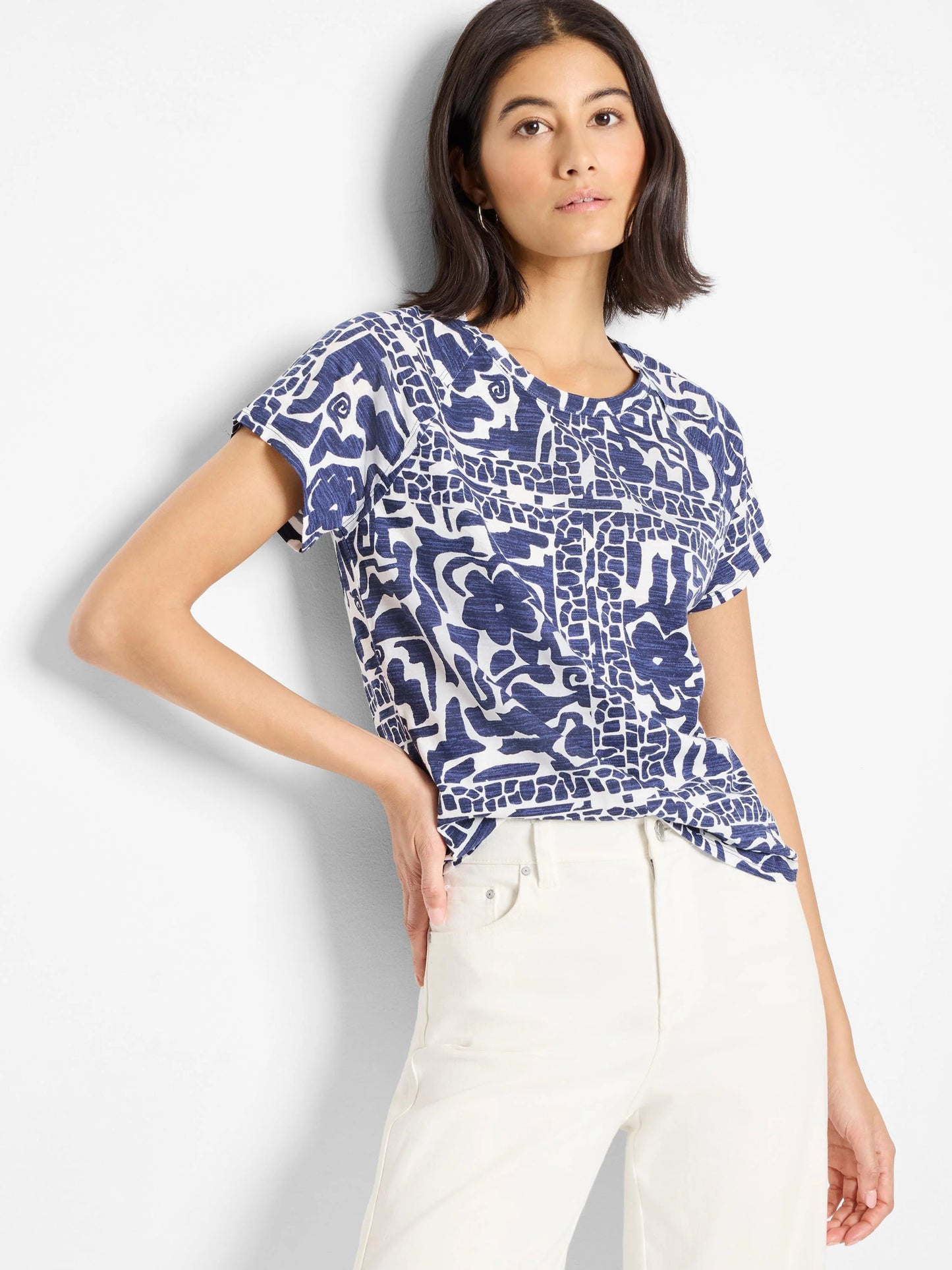 NZT Floret Blues Crew Neck Tee
