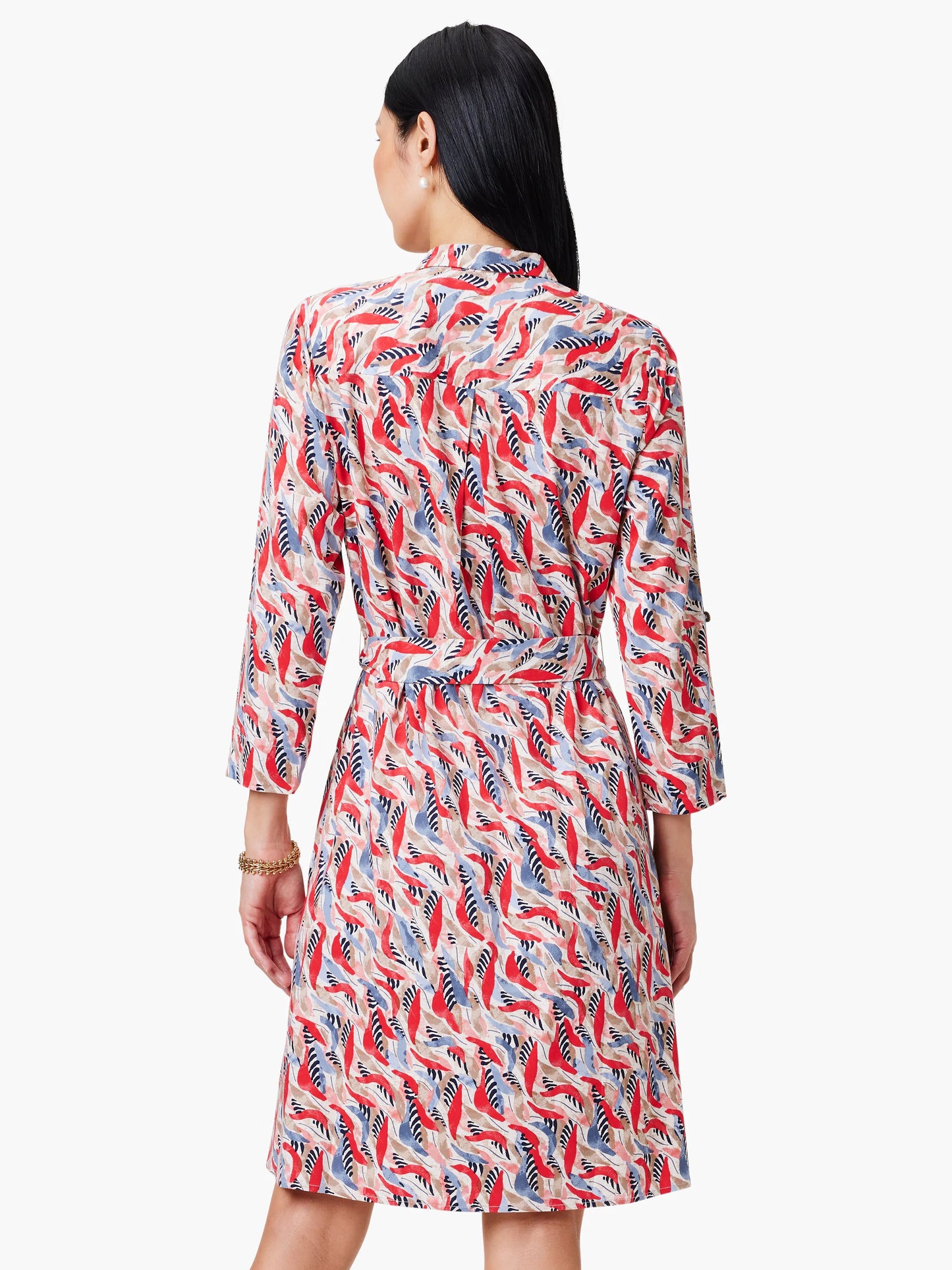 Coral Waves Live In Shirt Dress