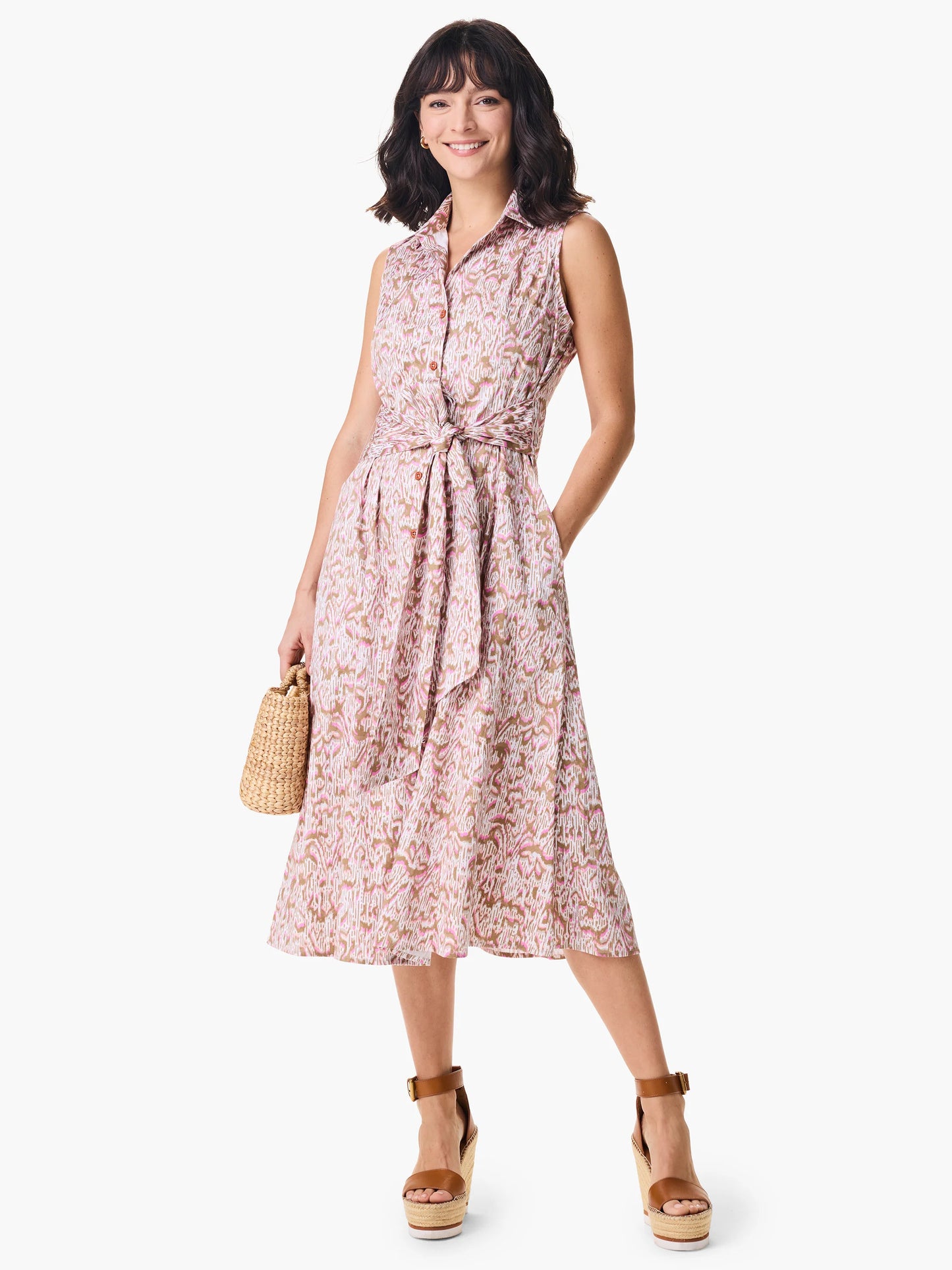 Abstract Animal Shirt Dress