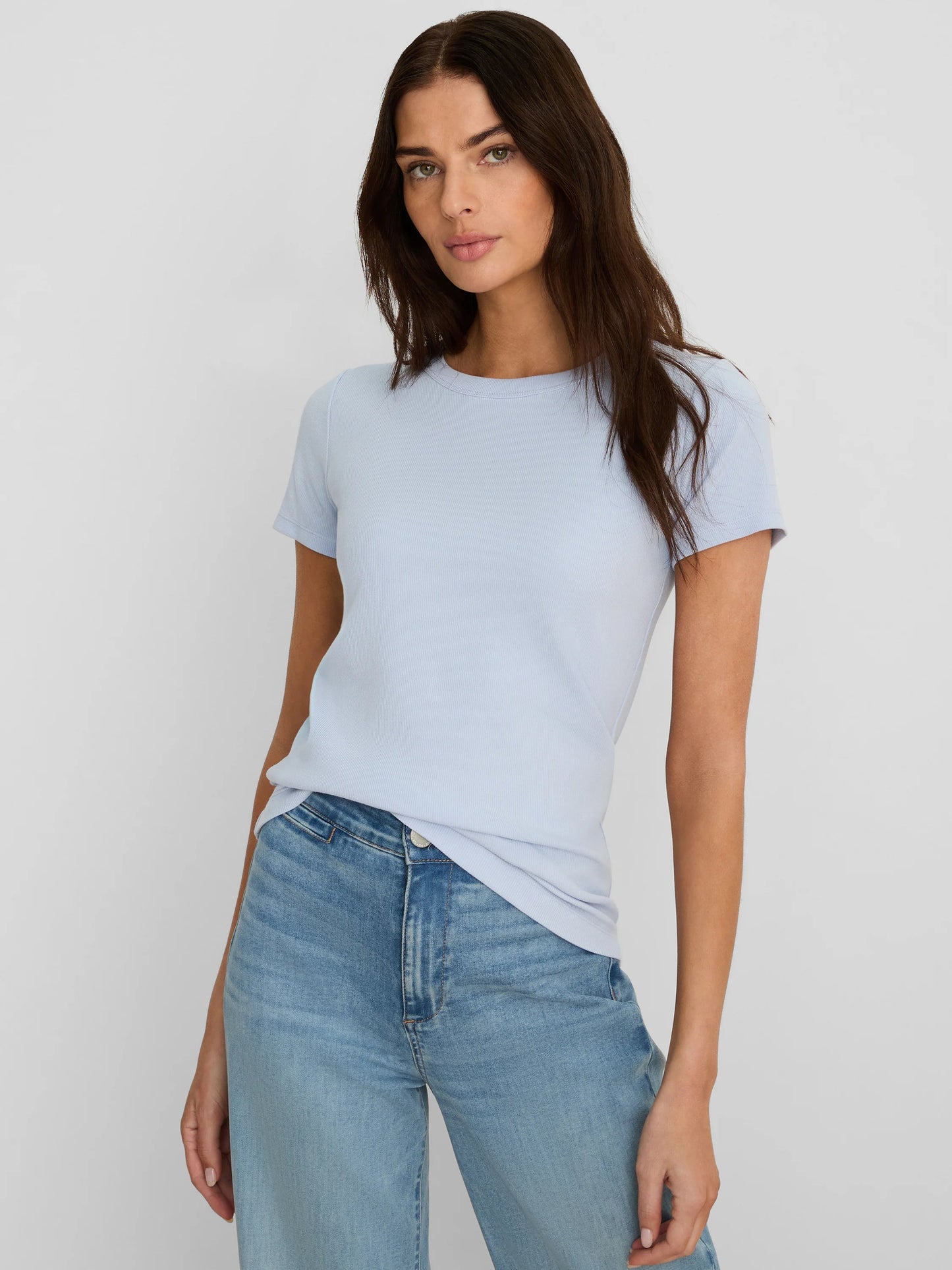 Perfect Knit Rib Short Sleeve Crew Tee