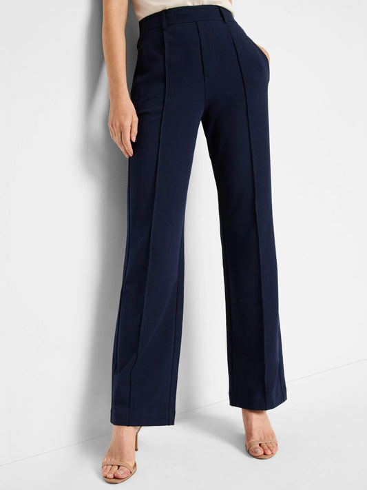 Knit Wide Leg Pleated Pant